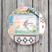 Load image into Gallery viewer, Handmade cowgirl pattern car coaster, absorbent ceramic coaster for vehicles, RVs, and boats