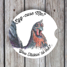 Load image into Gallery viewer, Chicken Car Coaster, Snarky Comments