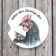 Load image into Gallery viewer, Chicken Car Coaster, Snarky Comments