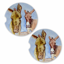 Load image into Gallery viewer, Donkey Absorbent Car Coasters Set of 2