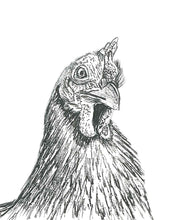 Load image into Gallery viewer, Canvas Chicken Head Artwork – Farmhouse Charm