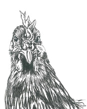 Load image into Gallery viewer, Canvas Chicken Head Artwork – Farmhouse Charm
