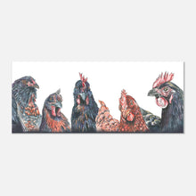 Load image into Gallery viewer, Watercolor wall art print featuring a chicken with detailed feathers and warm farmhouse tones, capturing the charm and personality of country life in a rustic, hand-painted style.