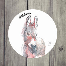 Load image into Gallery viewer, Absorbent ceramic coaster with a charming mule illustration, perfect for western or country-themed spaces.