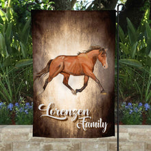 Load image into Gallery viewer, Add a touch of southern charm to your yard with this handcrafted watercolor-style garden flag from Lorenzen Farm in Oklahoma. Measures 12x18 inches and fits most flagpoles. Perfect for refreshing your garden decor!