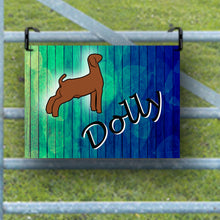 Load image into Gallery viewer, Show Goat Metal, Personalized Name Plate, Pen Sign Blue Green