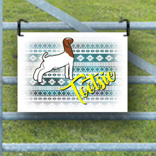 Load image into Gallery viewer, Elevate your goat's show pen with our personalized metal nameplate! Each sign can be customized with your goat's name, featuring different fonts and goat types. It's an ideal gift for young show enthusiasts. If you’re looking for a specific style and don’t find it here, contact us, and we’ll help you create the perfect addition!