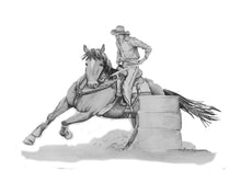 Load image into Gallery viewer, Horse BW Drawing for your design