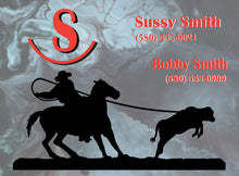 Load image into Gallery viewer, Personalized Horse Stall Metal Sign Marble Background