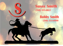 Load image into Gallery viewer, Personalized Horse Stall Metal Sign Sparkle Background