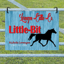 Load image into Gallery viewer, Show Pen with a Personalized Metal Sign for Your Horse