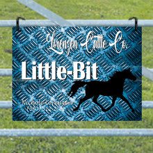 Load image into Gallery viewer, Show Pen with a Personalized Metal Sign for Your Horse