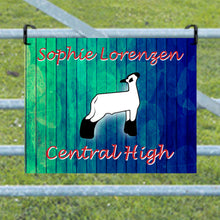 Load image into Gallery viewer, Show Lamb Sign Custom Metal Stall Name Sign Personalized Sign Show Lamb Accessories Stall Name Plate Agriculture Signs Name Banner