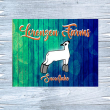 Load image into Gallery viewer, Show Lamb Sign Custom Metal Stall Name Sign Personalized Sign Show Lamb Accessories Stall Name Plate Agriculture Signs Name Banner