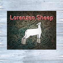 Load image into Gallery viewer, Show Lamb Sign Custom Metal Stall Name Sign Personalized Sign Show Lamb Accessories Stall Name Plate Agriculture Signs Name Banner