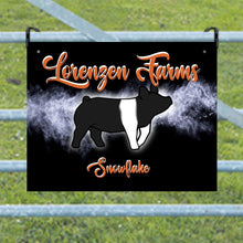 Load image into Gallery viewer, Show Pig Livestock Custom Sign with Smoke Background