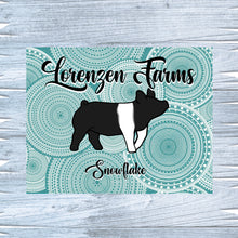 Load image into Gallery viewer, Show Pig Livestock Custom Sign with Circle Texture Background