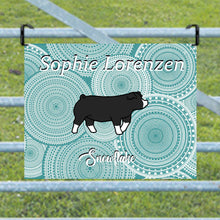 Load image into Gallery viewer, Show Pig Livestock Custom Sign with Circle Texture Background
