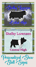 Load image into Gallery viewer, Personalized Pig Show Sign Customized Pig Sign LIvestock SignPinterest
