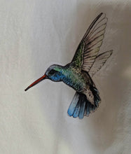 Load image into Gallery viewer, Humming Bird Tea Towel | 100% Cotton Farmhouse Kitchen Decor