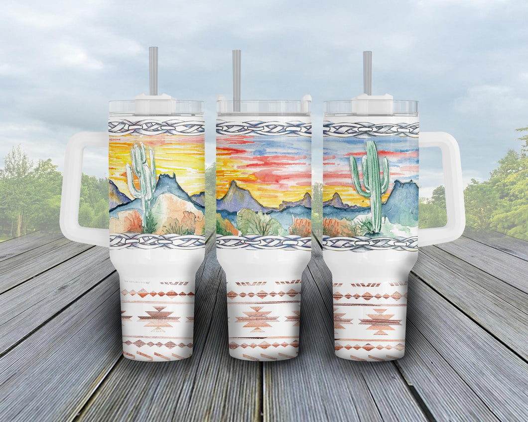 Custom 40 oz Cact Landscape Tumblers – Personalized Gift Cactus
