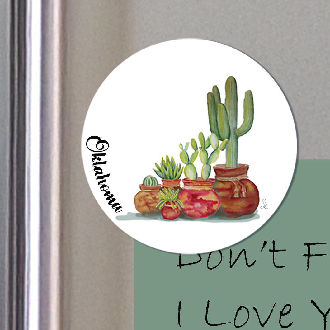Western Cacti Fridge Magnet