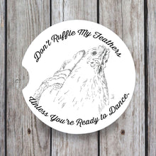 Load image into Gallery viewer, Chicken Car Coaster, Snarky Comments
