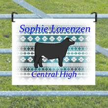 Load image into Gallery viewer, Show Cattle Livestock Custom Sign with Southwest Texture Background
