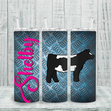 Load image into Gallery viewer, Personalized gift tumbler with custom name and animal design. Handpainted and high-quality metal construction, perfect for Christmas, birthdays, and other celebrations.
