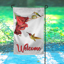 Load image into Gallery viewer, Handcrafted watercolor-style garden yard flag with southern countryside-inspired design from Lorenzen Farm in Oklahoma.
