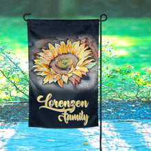 Load image into Gallery viewer, Add a touch of southern charm to your yard with this handcrafted watercolor-style garden flag from Lorenzen Farm in Oklahoma. Measures 12x18 inches and fits most flagpoles. Perfect for refreshing your garden decor!
