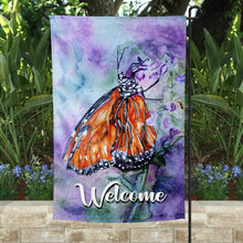 Load image into Gallery viewer, Bring the beauty of the southern countryside to your yard with this hand-painted watercolor-style garden flag from Lorenzen Farm in Oklahoma. Double-sided design ensures it can be admired from any angle. Ideal size for any garden space!
