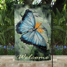 Load image into Gallery viewer, Welcome Butterfly Garden Flag for Mom Gift 
