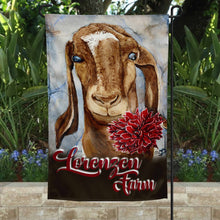 Load image into Gallery viewer, Add a touch of southern charm to your yard with this handcrafted watercolor-style garden flag from Lorenzen Farm in Oklahoma. Measures 12x18 inches and fits most flagpoles. Perfect for refreshing your garden decor!
