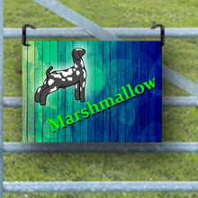 Load image into Gallery viewer, Show Goat Metal, Personalized Name Plate, Pen Sign Blue Green
