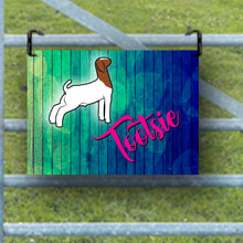 Load image into Gallery viewer, Show Goat Metal, Personalized Name Plate, Pen Sign Blue Green
