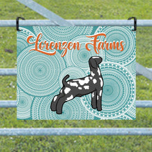 Load image into Gallery viewer, Personalize your show pen with a metal goat sign, customizable with your name, school, or goat&#39;s name. Choose from various fonts and styles to create a perfect addition to your youth show exhibit.
