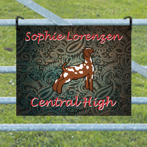 Personalize your show pen with a metal goat sign, customizable with your name, school, or goat's name. Choose from various fonts and styles to create a perfect addition to your youth show exhibit.