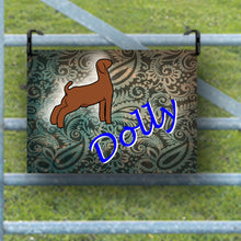 Load image into Gallery viewer, Show off your goat in style with our custom metal nameplate! Each personalized sign can feature your goat&#39;s name and comes in a variety of fonts and goat designs. It&#39;s a wonderful gift for young showmen and women. Don’t see what you’re looking for? Contact us, and we’ll help you create the ideal sign for your goat&#39;s show pen!
