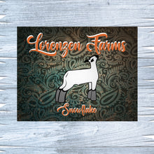 Load image into Gallery viewer, Show Lamb Sign Custom Metal Stall Name Sign Personalized Sign Show Lamb Accessories Stall Name Plate Agriculture Signs Name Banner
