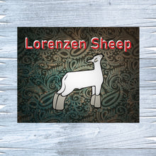 Load image into Gallery viewer, Show Lamb Sign Custom Metal Stall Name Sign Personalized Sign Show Lamb Accessories Stall Name Plate Agriculture Signs Name Banner
