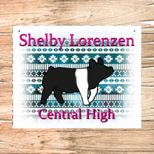 Load image into Gallery viewer, Show Pig Livestock Custom Sign with Southwest Texture Background
