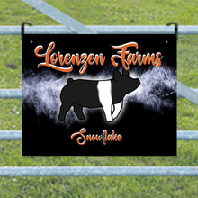 Load image into Gallery viewer, Show Pig Livestock Custom Sign with Smoke Background
