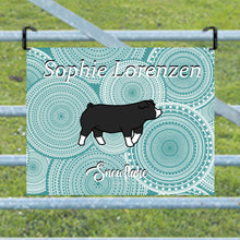 Load image into Gallery viewer, Show Pig Livestock Custom Sign with Circle Texture Background
