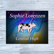 Load image into Gallery viewer, Show Pig Livestock Custom Sign with Marble Texture Background
