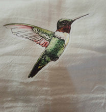 Load image into Gallery viewer, Humming Bird Tea Towel | 100% Cotton Farmhouse Kitchen Decor
